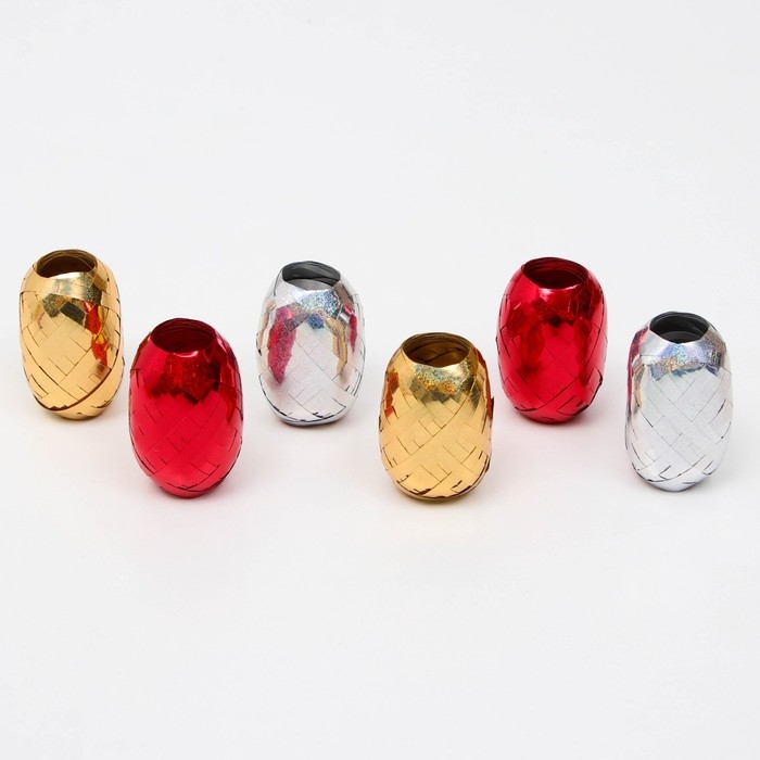 Лента упаковочная голография 0,5 см х 10 м, цвета МИКС Лента упаковочная голография 0,5 см х 10 м, цвета МИКС