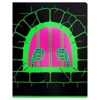 Тетрадь 48 листов в клетку на скрепке "Скелетон", обложка мелованный картон, ВД-лак, флуоресцентная краска, МИКС Тетрадь 48 листов в клетку на скрепке "Скелетон", обложка мелованный картон, ВД-лак, флуоресцентная краска, МИКС