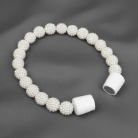 Подхват для штор &laquo;Бусы из бисера&raquo;, d = 1,3 см, 30 см, цвет белый