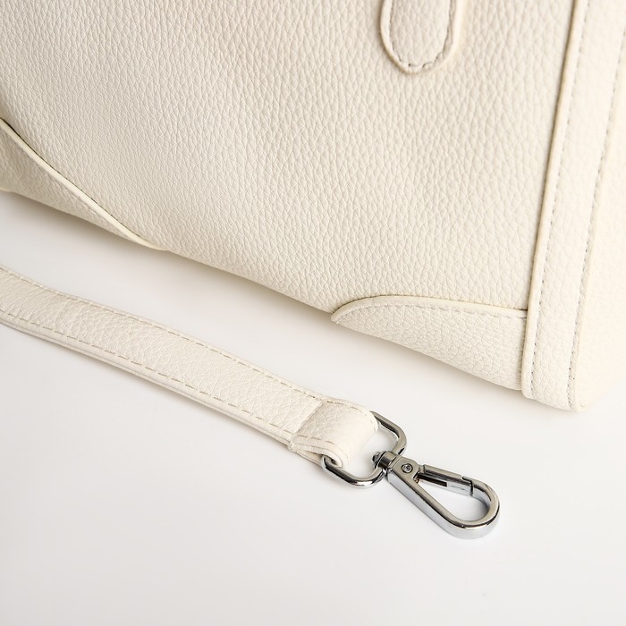 Сумка женская тоут на молнии, цвет белый Сумка женская тоут на молнии, цвет белый