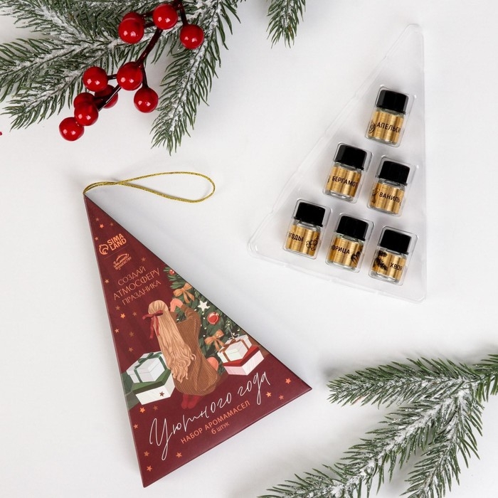 Аромамасла новогодние &laquo;Уютного года&raquo;, на Новый год, набор 6 шт, 3 мл