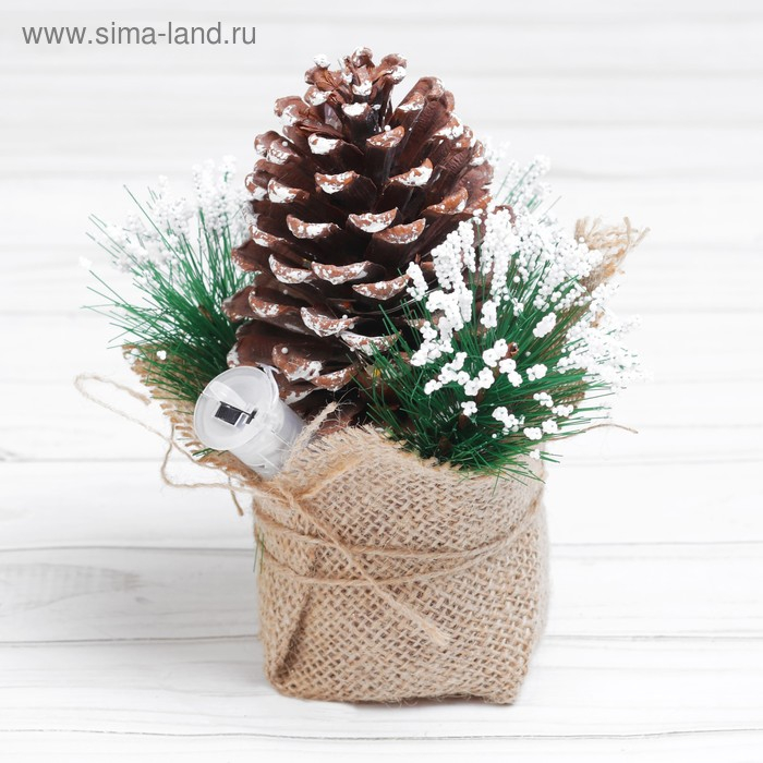 Декор с подсветкой &laquo;Шишка&raquo; 8,5х8,5х14 см