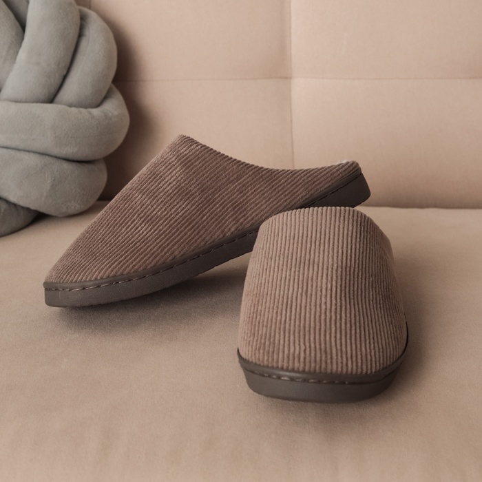 Тапочки мужские размер 40-41, коричневый