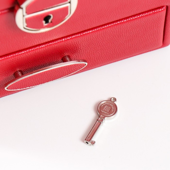 Шкатулка кожзам для украшений Шкатулка кожзам для украшений "Алые паруса" 16х16х11,8 см