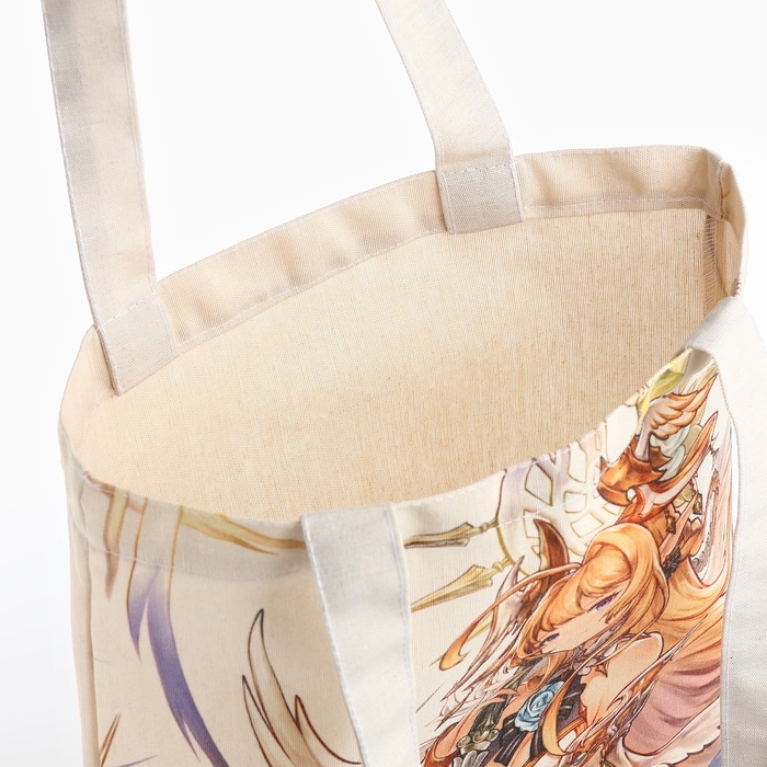 Шопер &laquo;Аниме&raquo; 33,5 х 39,5 см., отдел без молнии, без подклада, белый