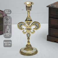 Подсвечник на 1 свечу "Вензель" с перламутром 23 см Подсвечник на 1 свечу "Вензель" с перламутром 23 см