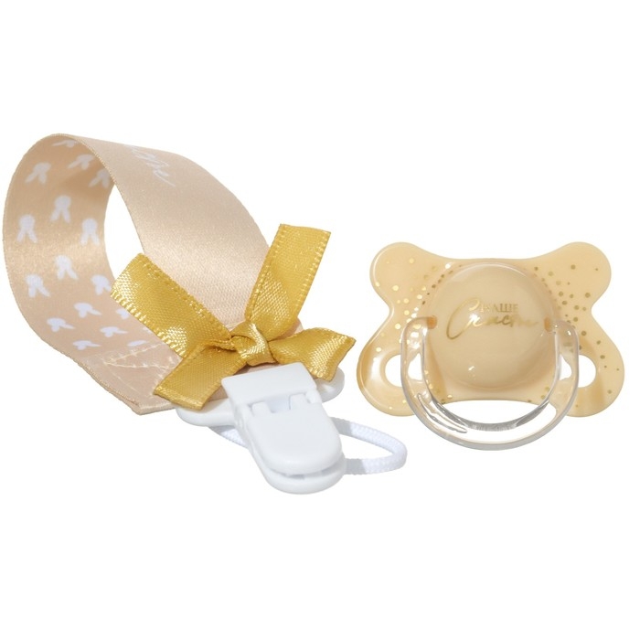Подарочный набор новогодний: соска-пустышка ортодонт., +6 мес., и держатель на ленте «Наше счастье», подарочная упаковка Подарочный набор новогодний: соска-пустышка ортодонт., +6 мес., и держатель на ленте «Наше счастье», подарочная упаковка
