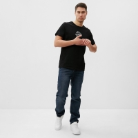 Футболка мужская, цвет черный, размер 50