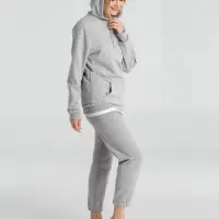 Толстовка с капюшоном унисекс Hoodie, серый меланж, размер S