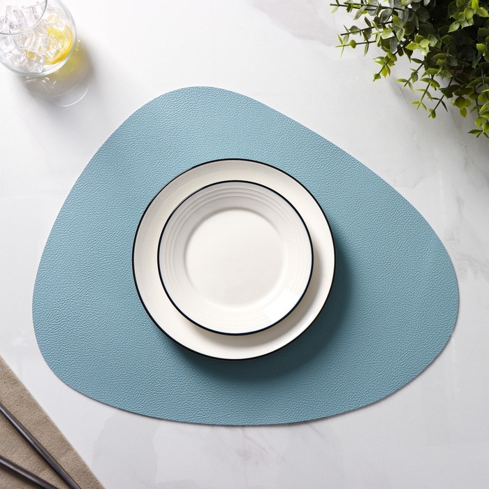 Салфетки сервировочные на стол Доляна «Тэм», 44×35 см, 4 шт, цвет голубой Салфетки сервировочные на стол Доляна «Тэм», 44×35 см, 4 шт, цвет голубой