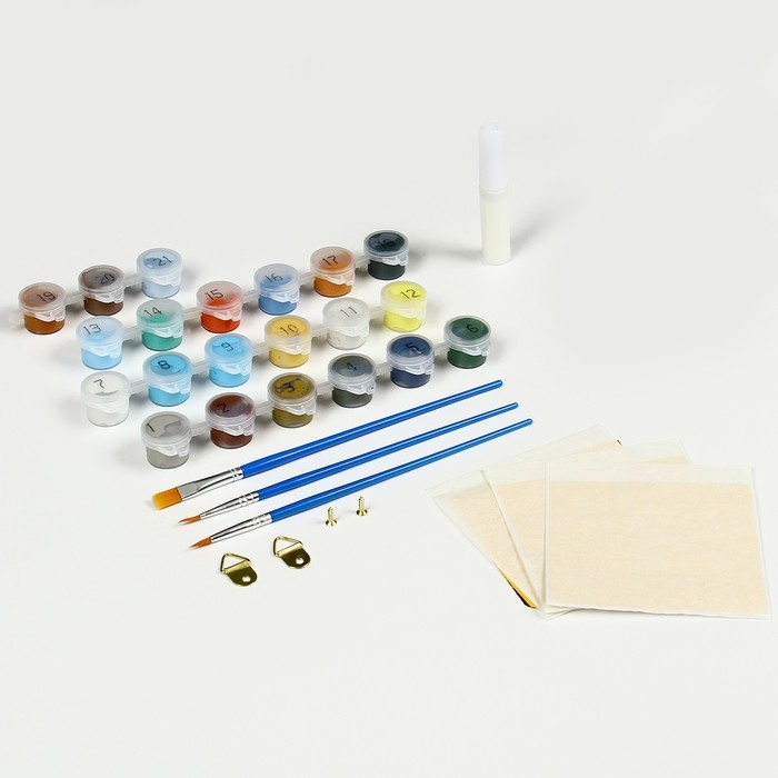 Картина по номерам на новый год на холсте с подрамником и поталью &laquo;Снежный шар&raquo;, 20 х 30 см