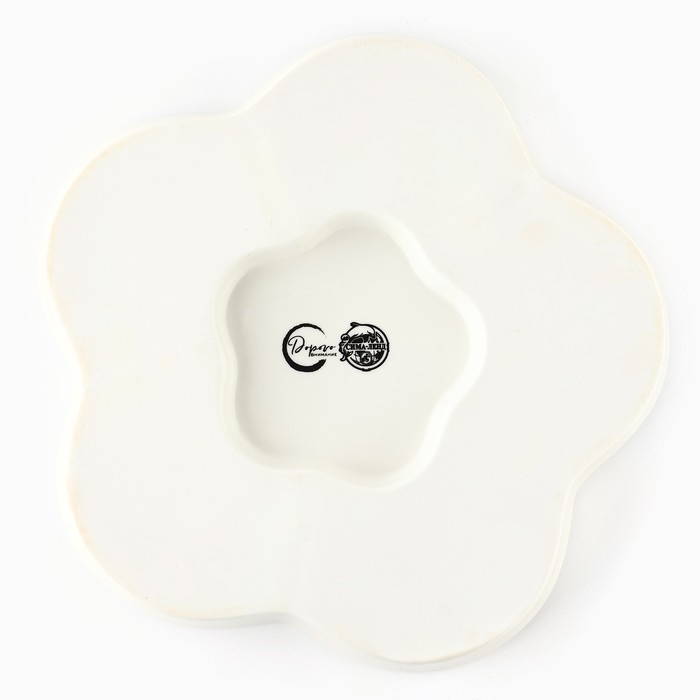 Менажница керамическая новогодняя &laquo;С Новым годом&raquo;, 24 см, белая