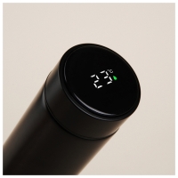 Термос с термометром Sima-Land Home, 500 мл, цвет чёрный