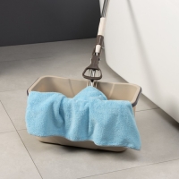 Тряпка для пола Raccoon, 250 г/м&sup2;, 60&times;80 см, микрофибра, с оверлоком, 1 шт, цвет голубой