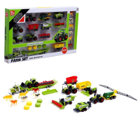 Набор металлических тракторов «Ферма», с животными, МИКС Набор металлических тракторов «Ферма», с животными, МИКС