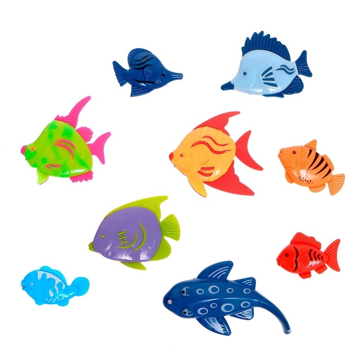 Рыбалка &laquo;Весёлая рыбалка&raquo;, 12 рыбок, удочка, сачок