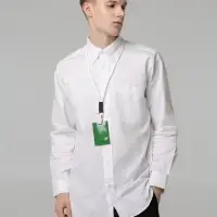 Шнурок для бейджа Tube Long, белый