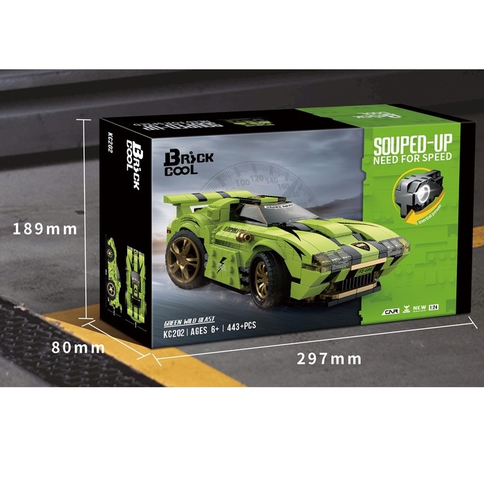 Конструктор Гонка «Цикада», инерционный механизм, 443 детали Конструктор Гонка «Цикада», инерционный механизм, 443 детали