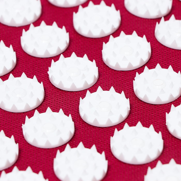 Аппликатор Кузнецова комплект на мягкой подложке, 144 колючки, спантекс, бордовый, 260х560 мм + валик 140*230 Аппликатор Кузнецова комплект на мягкой подложке, 144 колючки, спантекс, бордовый, 260х560 мм + валик 140*230