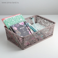 Корзина для хранения Floral, 30&times;19.5&times;9.5 см, цвет МИКС