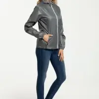 Ветровка женская Fastplant серая, размер XXL