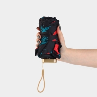 Зонт женский &laquo;Красные цветы&raquo;, 6 спиц, складывается в размер телефона.