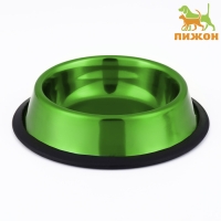 Миска с нескользящим основанием декоративная цветная, 230 мл, зелёная Миска с нескользящим основанием декоративная цветная, 230 мл, зелёная