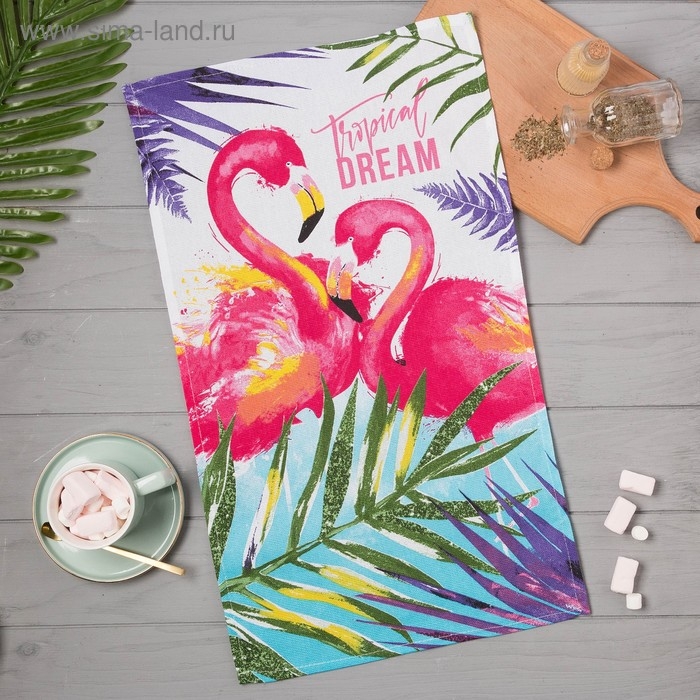 Полотенце кухонное &laquo;Фламинго&raquo; 35х60 см