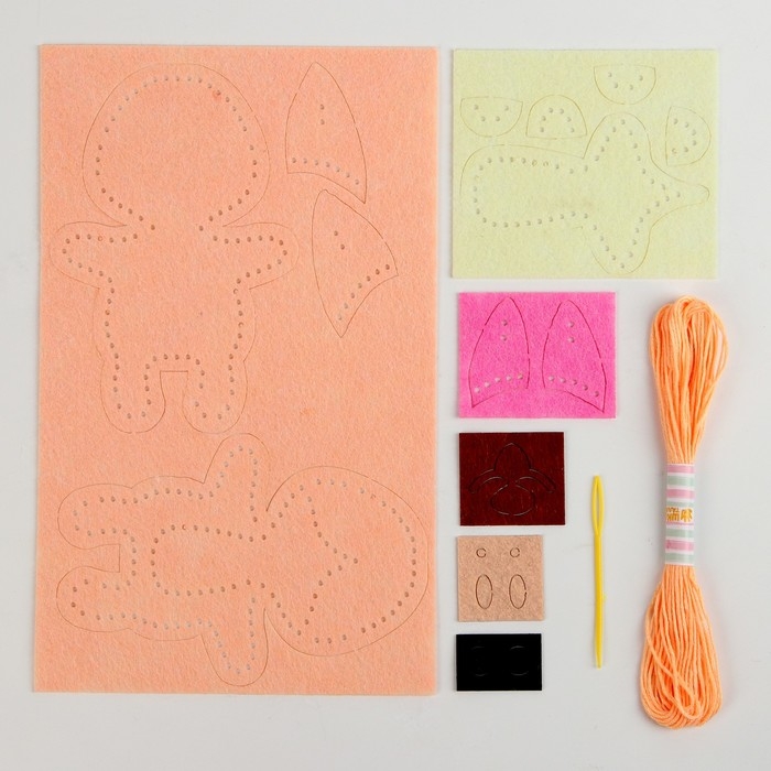 Набор для создания игрушки из фетра с перфорацией и наполнителем «Корги» Набор для создания игрушки из фетра с перфорацией и наполнителем «Корги»