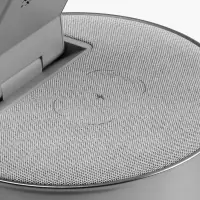 Bluetooth-колонка с беспроводной зарядкой и часами netEnergy, серая