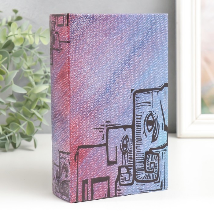 Сейф-книга дерево кожзам Сейф-книга дерево кожзам "Наскальные рисунки. Слоны" 17х11х5 см