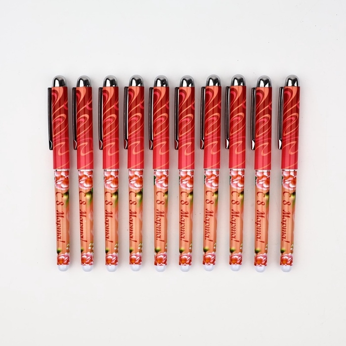 Ручка шариковая синяя паста, с колпачком «С 8 марта!» 1,0 мм Ручка шариковая синяя паста, с колпачком «С 8 марта!» 1,0 мм