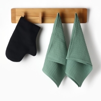 Набор кухонный Hope варежка 18х28см, полотенце вафля 2 шт. 35х60см