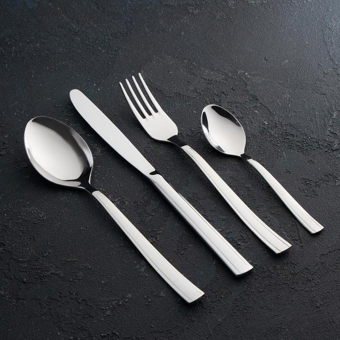 Набор столовый «Торжество», 30 предметов, толщина 2 мм, декоративная коробка, цвет серебряный Набор столовый «Торжество», 30 предметов, толщина 2 мм, декоративная коробка, цвет серебряный