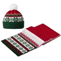 Шарф Happy View, красный с зеленым Шарф Happy View, красный с зеленым