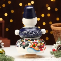 Сувенир музыкальный "Снеговик", синий Сувенир музыкальный "Снеговик", синий