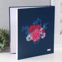 Фотоальбом на 500 фото 10х15 см "Нарисованные цветы" в коробке МИКС 33,5х30х6 см