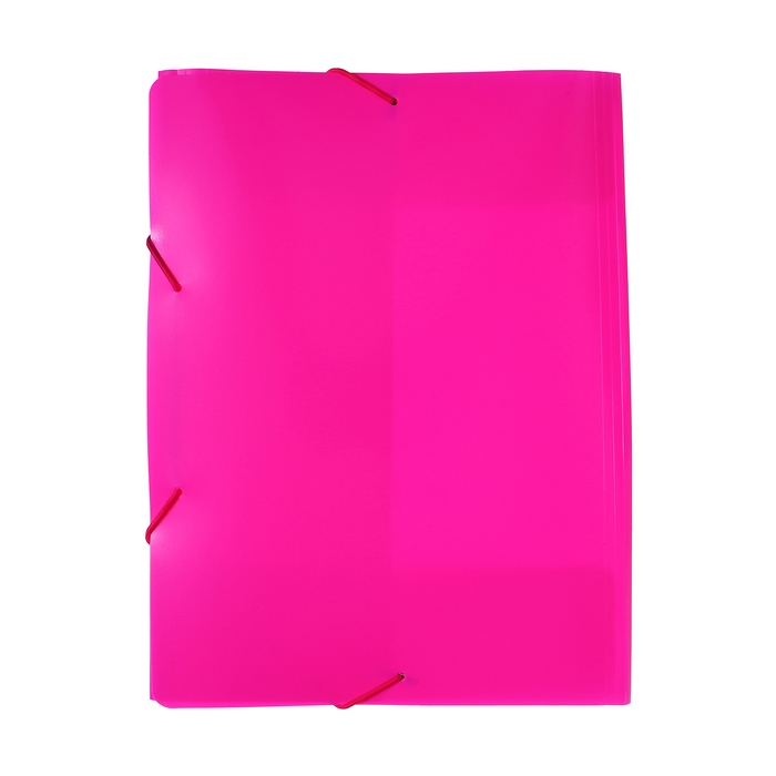 Папка на резинке А4, 500 мкм, Calligrata "Neon", корешок 30 мм, неоновая, розовая