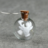 Гирлянда «Нить» 1.6 м с насадками «Шарики с оленем», IP20, серебристая нить, 15 LED, свечение тёплое белое, ААх2 Гирлянда «Нить» 1.6 м с насадками «Шарики с оленем», IP20, серебристая нить, 15 LED, свечение тёплое белое, ААх2