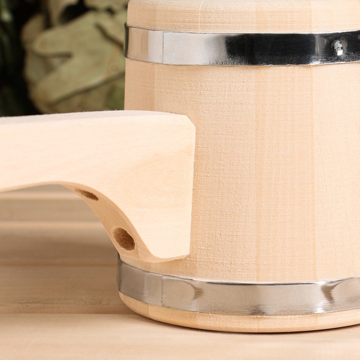 Ковш для бани из липы Ковш для бани из липы "Емеля", 0.5л, 54 см, нержавеющая вставка, с длинной ручкой