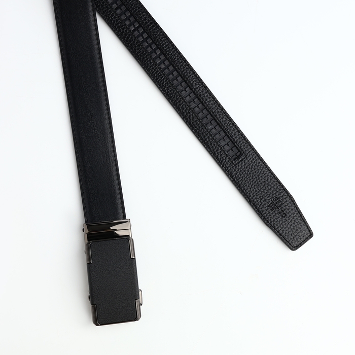 Ремень мужской, ширина 3,6 см, пряжка автомат, цвет чёрный Ремень мужской, ширина 3,6 см, пряжка автомат, цвет чёрный
