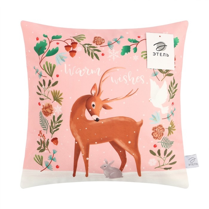 Чехол на подушку Этель Чехол на подушку Этель "Warm wishes", 40*40 см, 100 п/э, велюр