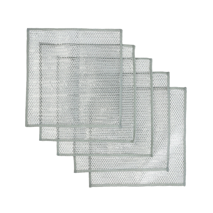 Тряпка для зачистки металла, CARTAGE, металлическая, 1 слой, 20&times;20 cм, набор 5 шт