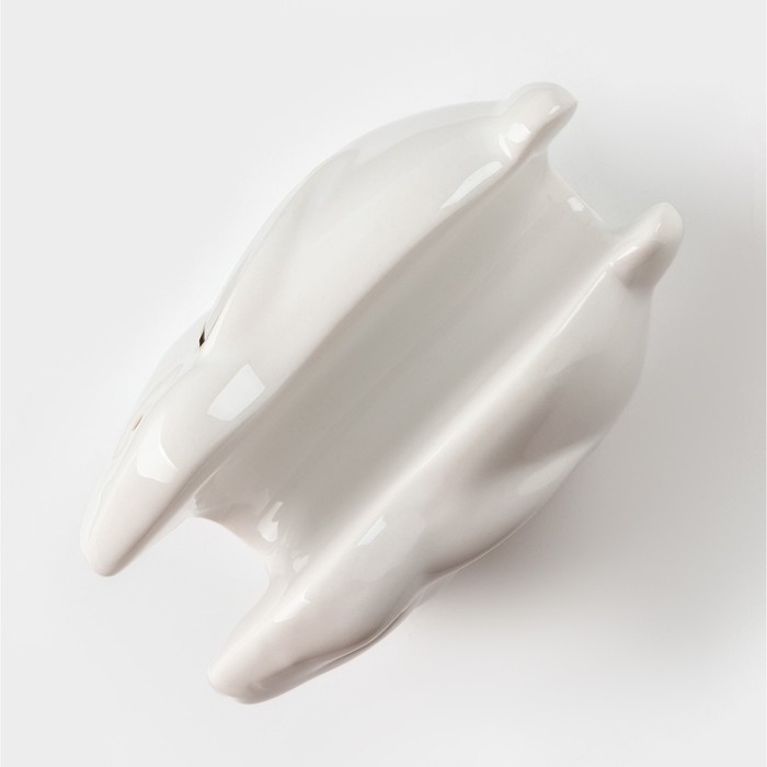 Салфетница Доляна &laquo;Зайка в золотом&raquo;, 12&times;7&times;8,5 см, цвет белый