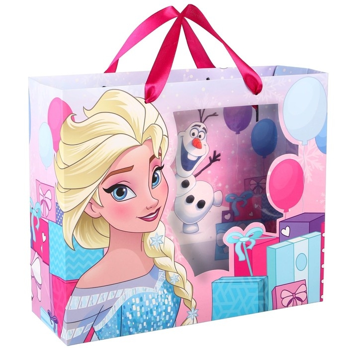 Пакет подарочный, 31х26х11 см, упаковка, Холодное сердце