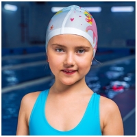 Шапочка для плавания детская ONLYTOP Kids &laquo;Единорог&raquo;, тканевая, обхват 46-52 см