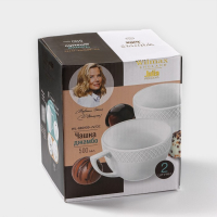 Набор кружек фарфоровых Wilmax &laquo;Юлия Высоцкая&raquo;, 2 предмета: 500 мл, цвет белый