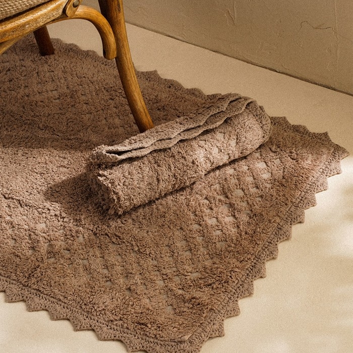 Коврики для ванной SL Home, 2 шт: 50×70 см, 60×100 см, цвет кремовый Коврики для ванной SL Home, 2 шт: 50×70 см, 60×100 см, цвет кремовый