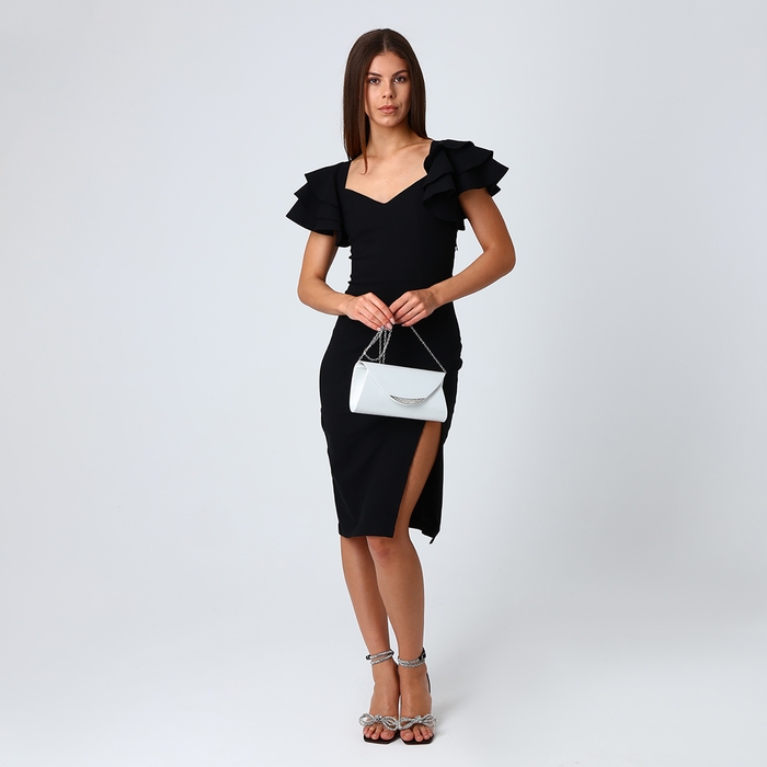 Сумка-клатч на магните, цвет белый