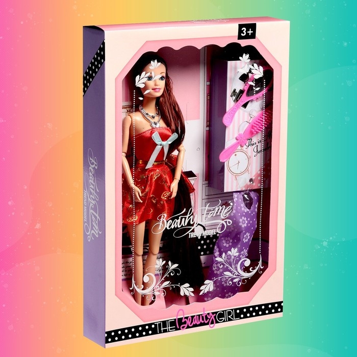 Кукла-модель шарнирная &laquo;Лейла&raquo; с набором платьев и аксессуарами, МИКС